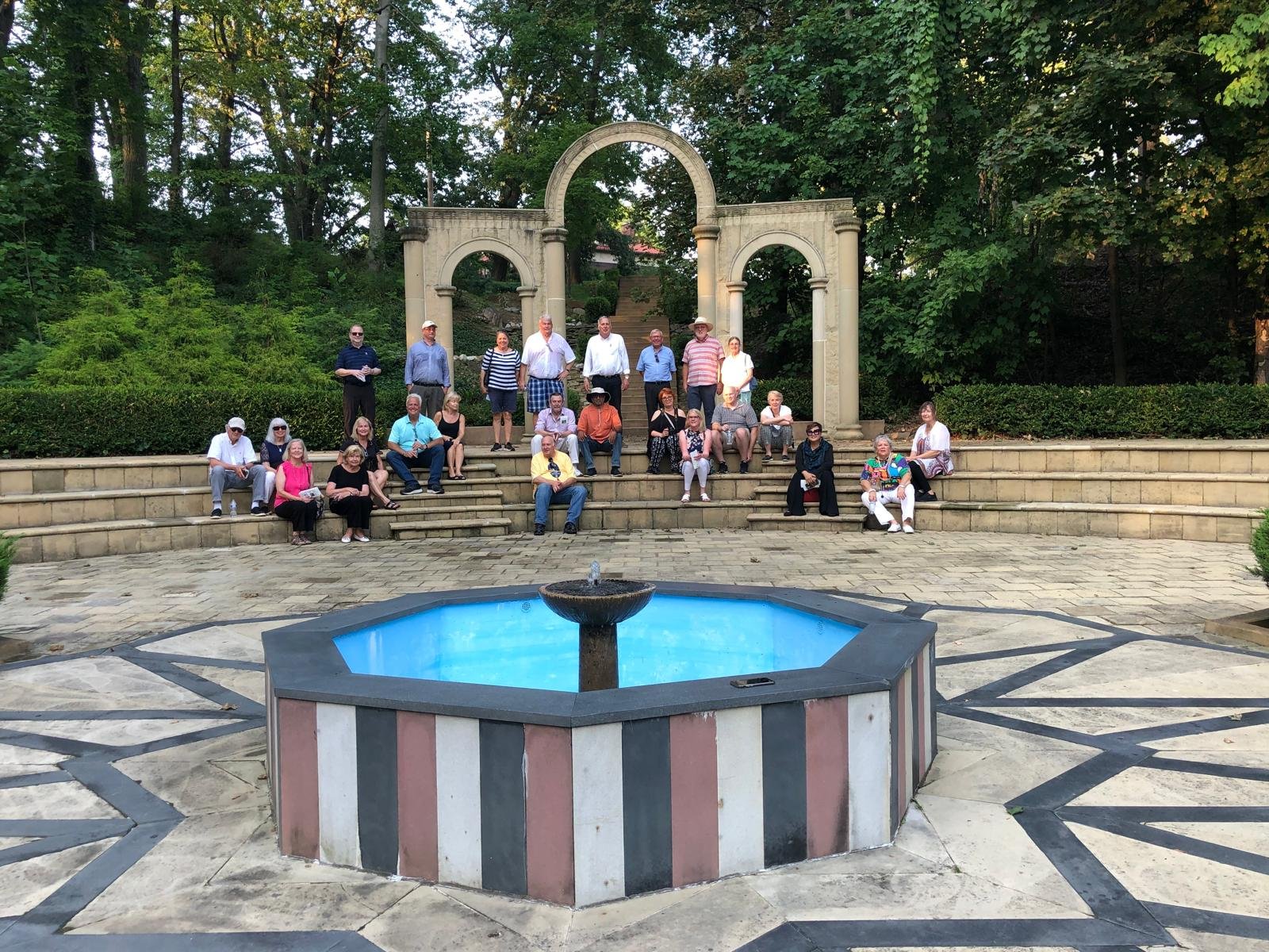 american groups visiting the garden. 2