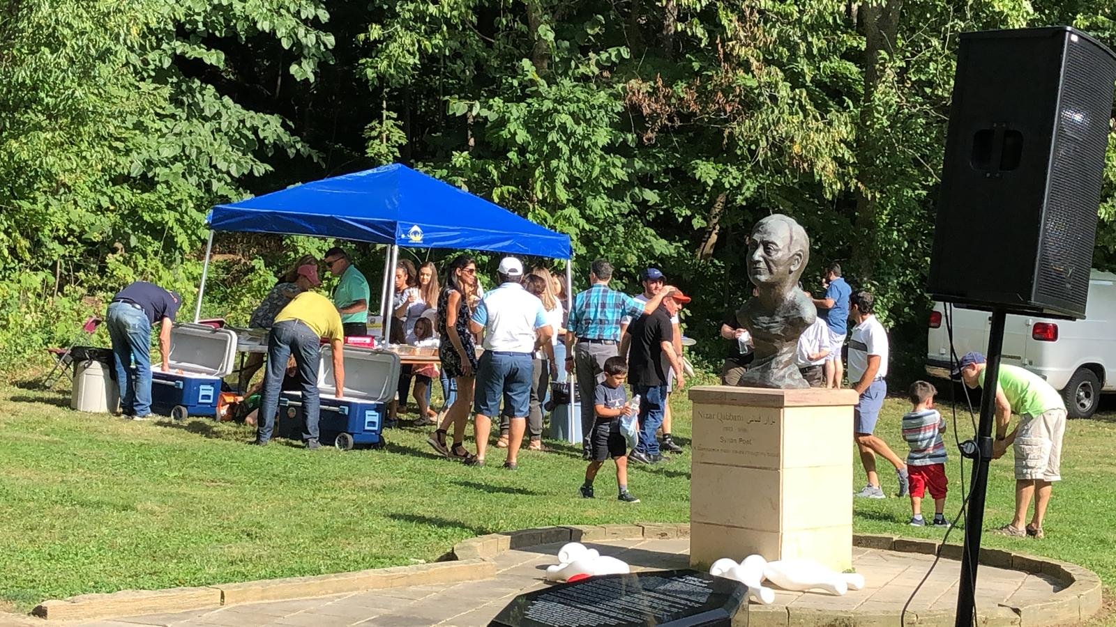 community picnic at the garden.
